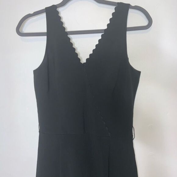 Jigsaw black v neck scallop jumpsuit - Picture 7 of 8